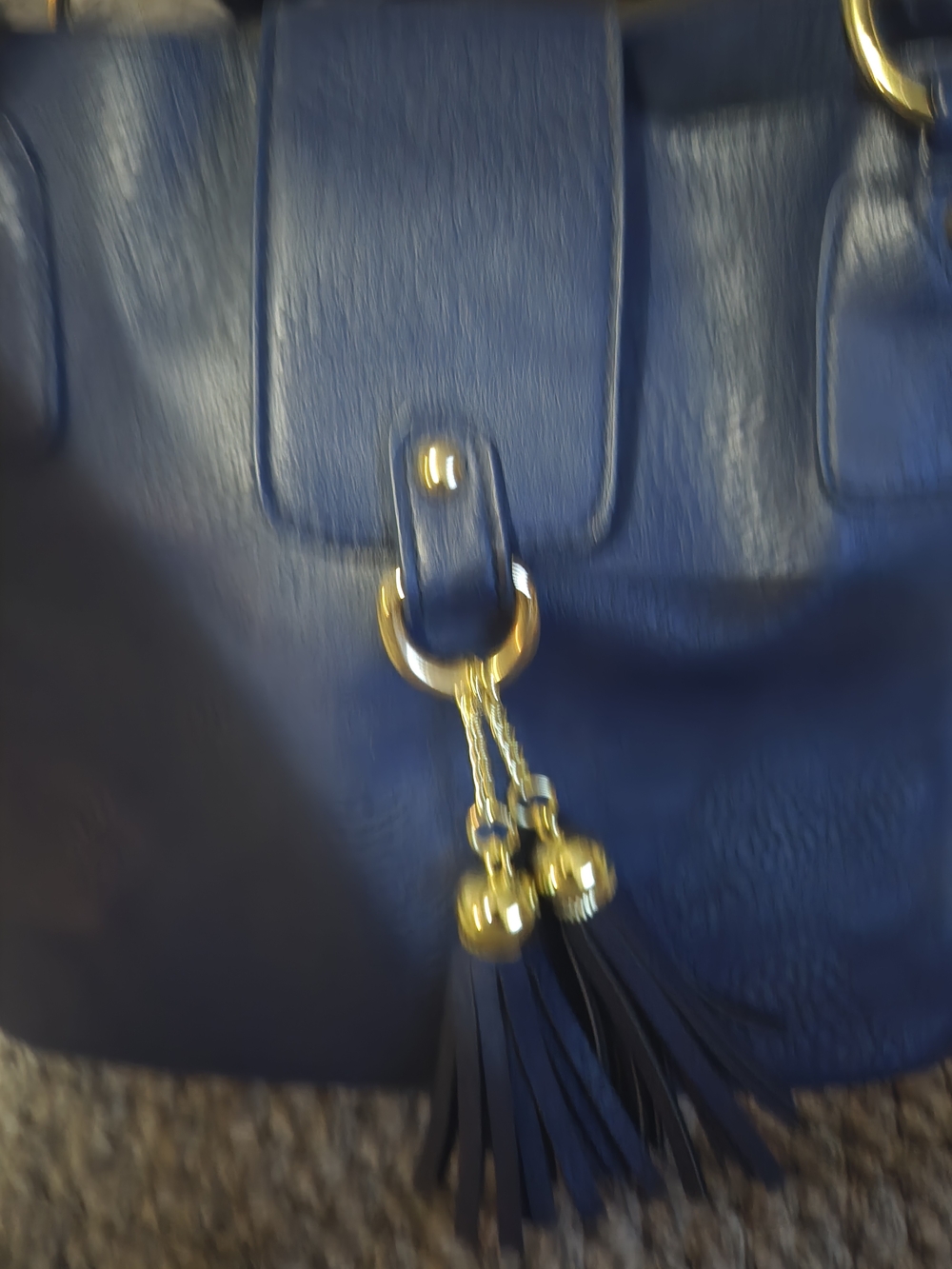 Classic Navy Tassel Satchel - Unbranded